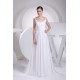 A-Line Chiffon Scoop Sleeveless Sweet Wedding Dresses 2030310