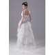A-Line Sleeveless Scoop Satin Lace Wedding Dresses 2030314 A-Line Sleeveless Scoop Satin Lace Wedding Dresses 2030314
