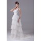 A-Line Sleeveless Scoop Satin Lace Wedding Dresses 2030314 A-Line Sleeveless Scoop Satin Lace Wedding Dresses 2030314