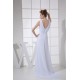 Sheath/Column Sleeveless Chiffon Scoop Wedding Dresses 2030316