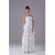 Sheath/Column Chiffon Strapless Floor-Length Wedding Dresses 2030319