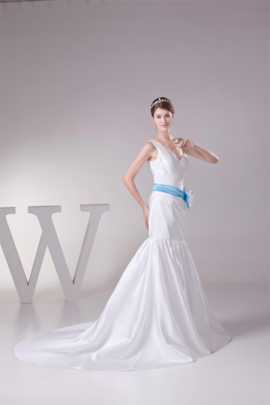 Trumpet/Mermaid Satin One-Shoulder Wedding Dresses 2030325 Trumpet/Mermaid Satin One-Shoulder Wedding Dresses 2030325