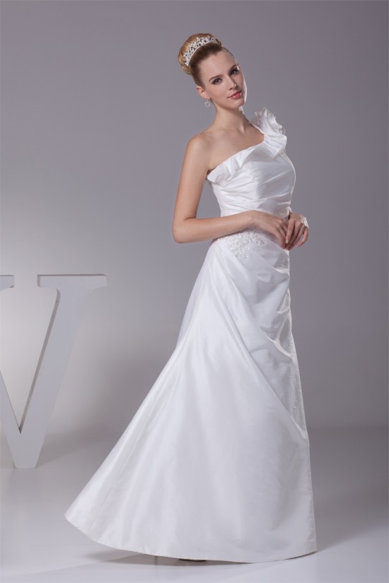A-Line One-Shoulder Wedding Dresses 2030328 A-Line One-Shoulder Wedding Dresses 2030328