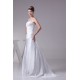 A-Line Strapless Sleeveless Satin Lace Wedding Dresses 2030338