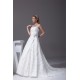 A-Line Satin Organza Sleeveless Strapless Wedding Dresses 2030349