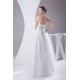 Sleeveless A-Line Satin Organza Strapless Sweet Wedding Dresses 2030351
