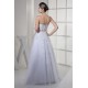 A-Line Strapless Sleeveless Satin Fine Netting Wedding Dresses 2030353