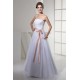 A-Line Strapless Sleeveless Satin Fine Netting Wedding Dresses 2030353