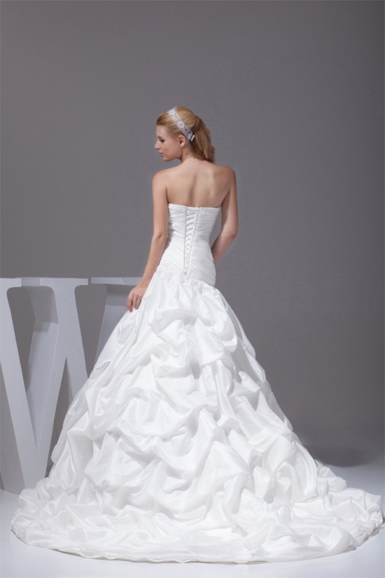 A-Line Strapless Satin Taffeta Sweet Wedding Dresses 2030355 A-Line Strapless Satin Taffeta Sweet Wedding Dresses 2030355