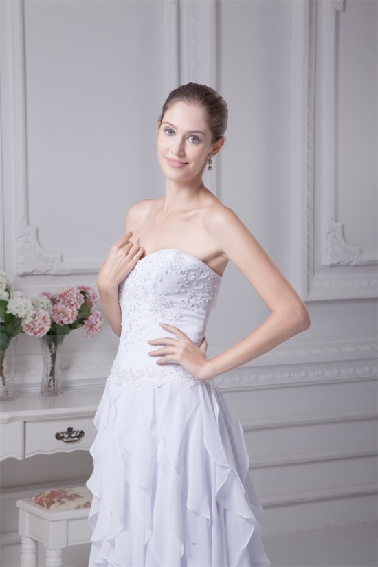Sleeveless A-Line Sweetheart Chiffon Silk like Satin Wedding Dresses 2030356 Sleeveless A-Line Sweetheart Chiffon Silk like Satin Wedding Dresses 2030356