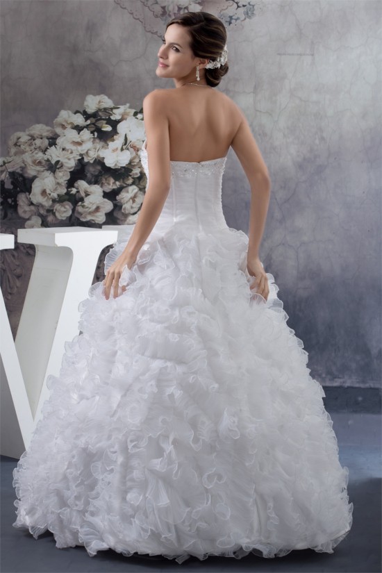 Sleeveless A-Line Sweetheart Satin Organza New Arrival Wedding Dresses 2030357 Sleeveless A-Line Sweetheart Satin Organza New Arrival Wedding Dresses 2030357