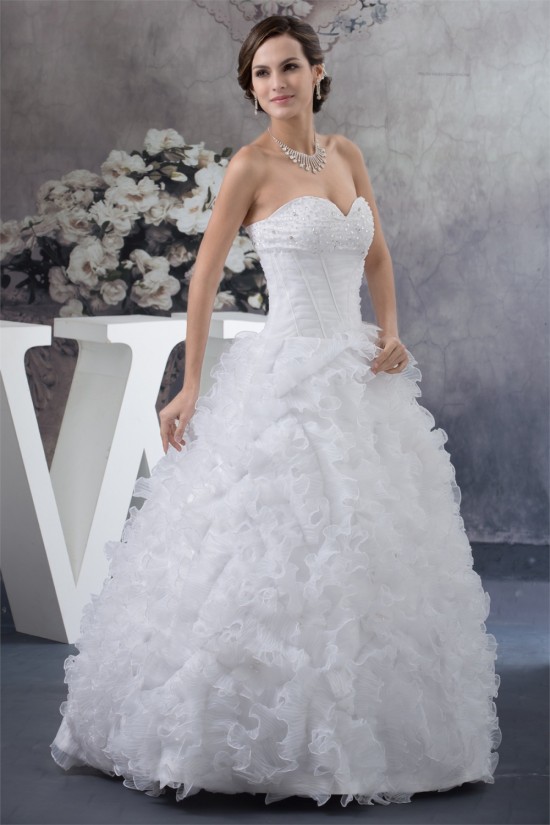 Sleeveless A-Line Sweetheart Satin Organza New Arrival Wedding Dresses 2030357 Sleeveless A-Line Sweetheart Satin Organza New Arrival Wedding Dresses 2030357