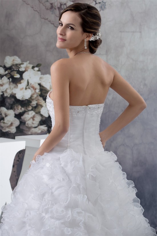 Sleeveless A-Line Sweetheart Satin Organza New Arrival Wedding Dresses 2030357 Sleeveless A-Line Sweetheart Satin Organza New Arrival Wedding Dresses 2030357