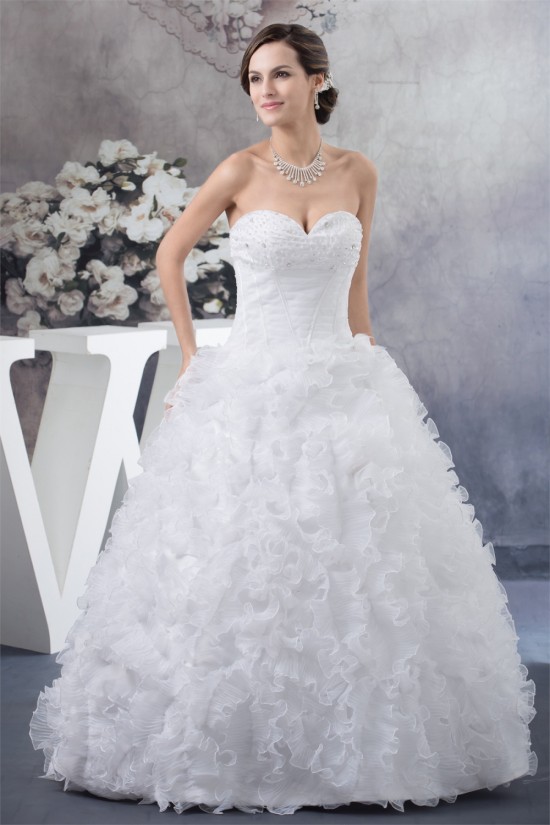 Sleeveless A-Line Sweetheart Satin Organza New Arrival Wedding Dresses 2030357 Sleeveless A-Line Sweetheart Satin Organza New Arrival Wedding Dresses 2030357