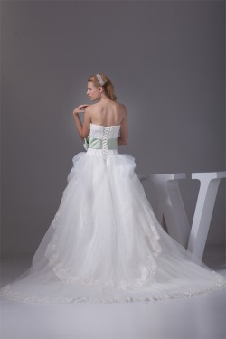 Ball Gown Strapless Sleeveless Satin Organza Nettting New Arrival Wedding Dresses 2030359