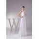 A-Line Chiffon Silk like Satin Halter Beaded Sweet Wedding Dresses 2030363