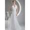 Sleeveless Halter Lace Taffeta Sheath/Column Sweet Wedding Dresses 2030367