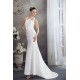 Mermaid/Trumpet Sleeveless Lace Taffeta Straps Reception Wedding Dresses 2030372
