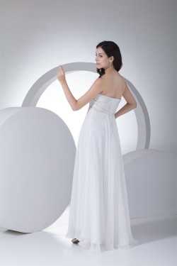 A-Line Soft Sweetheart Beaded Chiffon Wedding Dresses Maternity Wedding Dresses 2030383