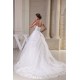 A-Line Strapless Sleeveless Satin Lace Organza Wedding Dresses 2030390