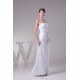 Sleeveless Sheath/Column Square Lace Silk like Satin Wedding Dresses 2030402