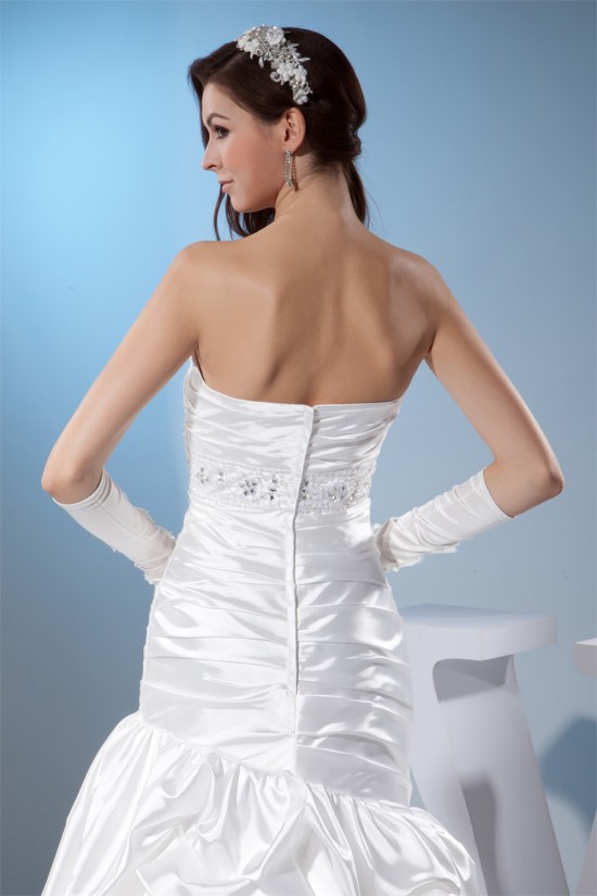 Sleeveless Sheath/Column Sweetheart Silk like Satin Sweet Wedding Dresses 2030403 Sleeveless Sheath/Column Sweetheart Silk like Satin Sweet Wedding Dresses 2030403