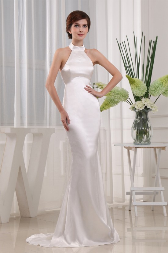 Mermaid/Trumpet Sleeveless Silk like Satin Wedding Dresses 2030404 Mermaid/Trumpet Sleeveless Silk like Satin Wedding Dresses 2030404