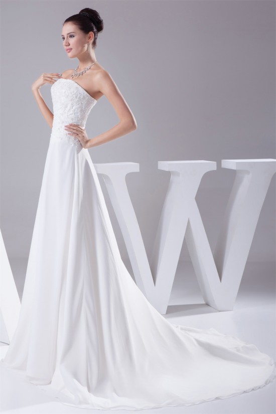 A-Line Sleeveless Strapless Lace Wedding Dresses 2030409 A-Line Sleeveless Strapless Lace Wedding Dresses 2030409