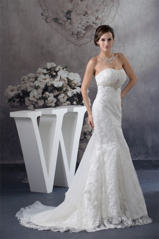 Sleeveless Sweetheart Sheath/Column Satin Lace Wedding Dresses 2030431 Sleeveless Sweetheart Sheath/Column Satin Lace Wedding Dresses 2030431