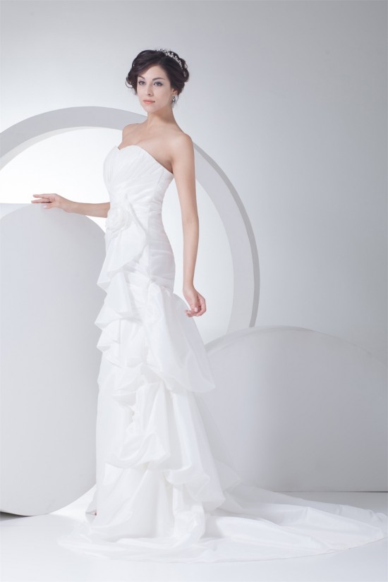 Soft Sweetheart Mermaid/Trumpet Taffeta Netting Reception Wedding Dresses 2030435 Soft Sweetheart Mermaid/Trumpet Taffeta Netting Reception Wedding Dresses 2030435