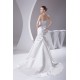 A-Line Soft Sweetheart Sleeveless Satin Most Beautiful Wedding Dresses 2030439