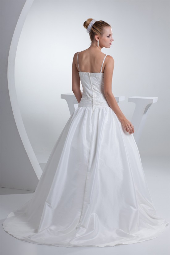 Ball Gown Spaghetti Straps Taffeta Sleeveless Beaded Best Wedding Dresses 2030441 Ball Gown Spaghetti Straps Taffeta Sleeveless Beaded Best Wedding Dresses 2030441