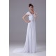 Sheath/Column Capped Sleeves Chiffon Silk like Satin Beaded Lace Wedding Dresses 2030442 Sheath/Column Capped Sleeves Chiffon Silk like Satin Beaded Lace Wedding Dresses 2030442