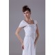 Sheath/Column Capped Sleeves Chiffon Silk like Satin Beaded Lace Wedding Dresses 2030442 Sheath/Column Capped Sleeves Chiffon Silk like Satin Beaded Lace Wedding Dresses 2030442
