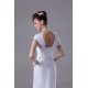 Sheath/Column Capped Sleeves Chiffon Silk like Satin Beaded Lace Wedding Dresses 2030442 Sheath/Column Capped Sleeves Chiffon Silk like Satin Beaded Lace Wedding Dresses 2030442