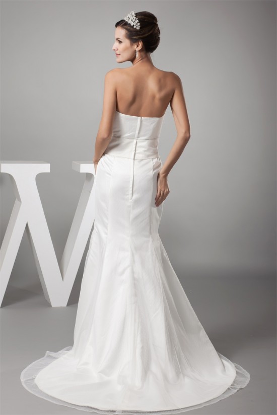 Strapless Mermaid/Trumpet Satin Fine Netting Sweet Wedding Dresses 2030447 Strapless Mermaid/Trumpet Satin Fine Netting Sweet Wedding Dresses 2030447