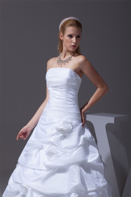 Strapless Satin Taffeta A-Line Sleeveless Best Wedding Dresses 2030455 Strapless Satin Taffeta A-Line Sleeveless Best Wedding Dresses 2030455