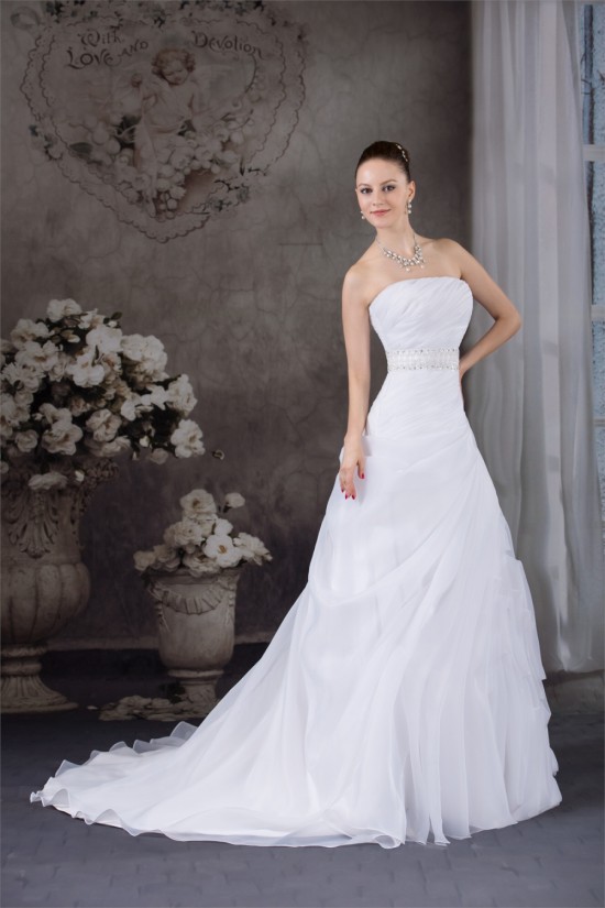 A-Line Strapless Sleeveless Beautiful Wedding Dresses 2030458 A-Line Strapless Sleeveless Beautiful Wedding Dresses 2030458