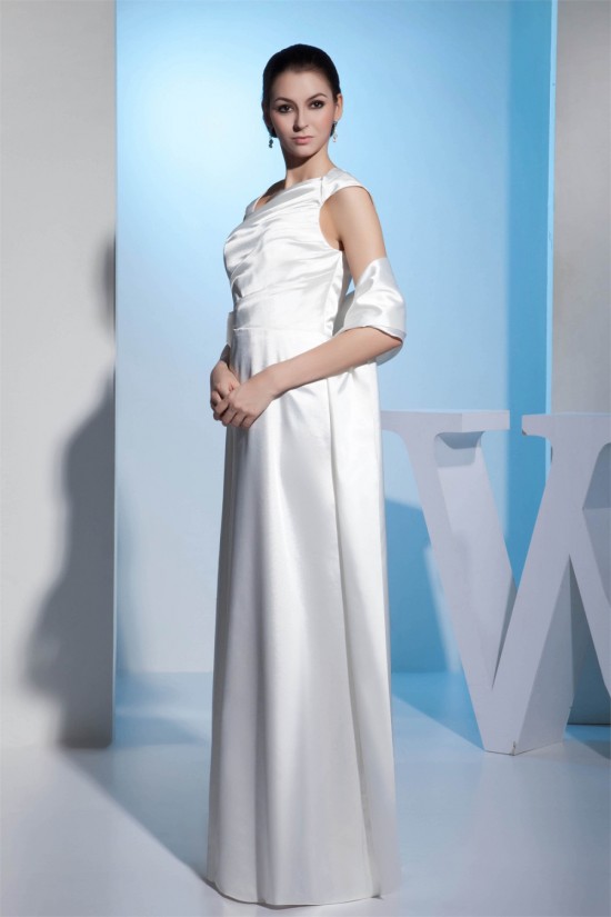 Straps Silk like Satin Sheath/Column Reception Wedding Dresses 2030464