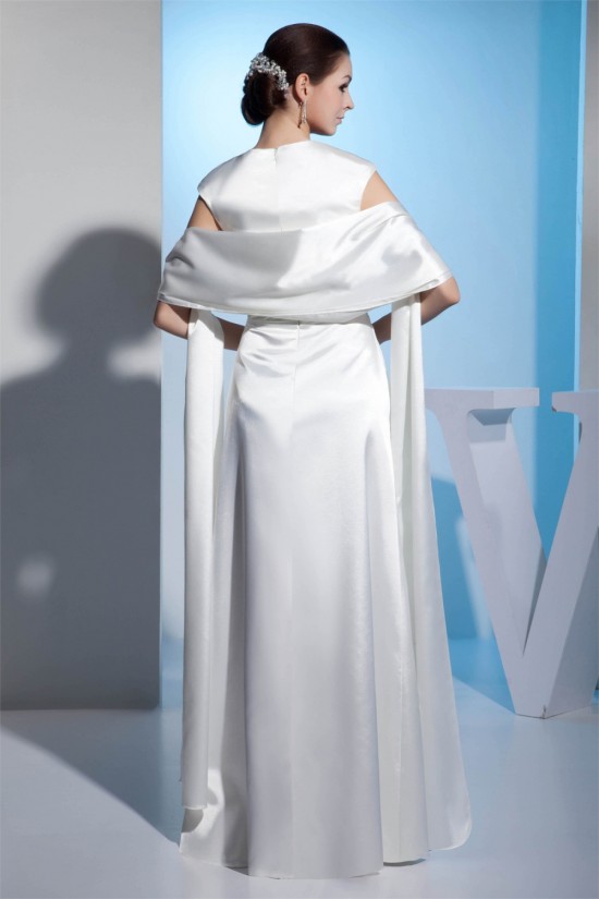 Straps Silk like Satin Sheath/Column Reception Wedding Dresses 2030464