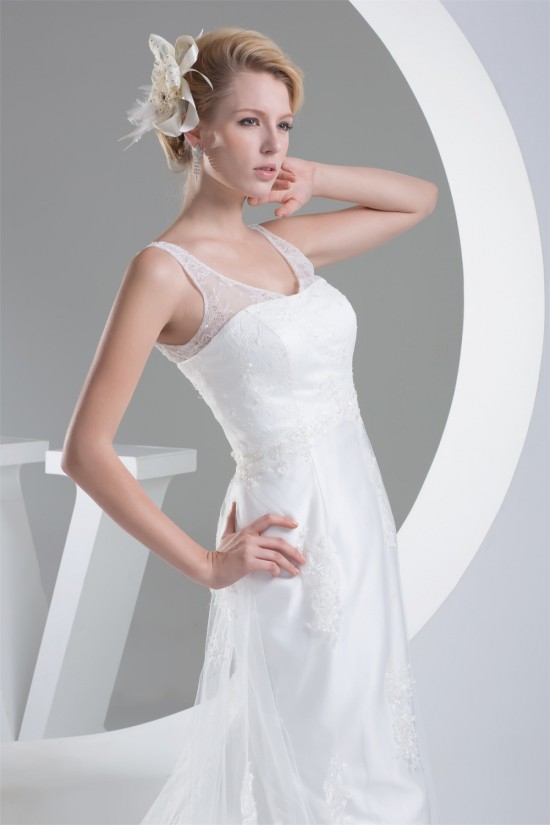 Straps Sleeveless Satin Lace Fine Netting Wedding Dresses 2030465 Straps Sleeveless Satin Lace Fine Netting Wedding Dresses 2030465