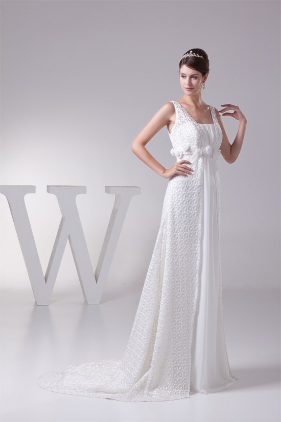 Straps Sleeveless Chiffon Satin Lace Fine Netting Wedding Dresses 2030466 Straps Sleeveless Chiffon Satin Lace Fine Netting Wedding Dresses 2030466