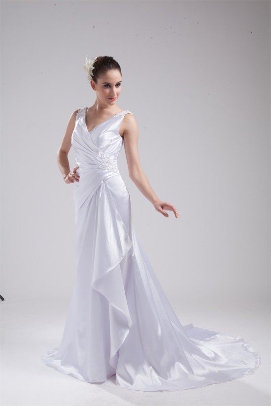 Straps Sleeveless Silk like Satin Sheath/Column Wedding Dresses 2030467 Straps Sleeveless Silk like Satin Sheath/Column Wedding Dresses 2030467