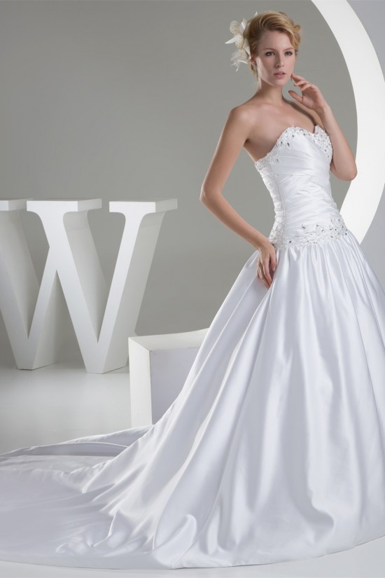 Sweetheart A-Line Sleeveless Satin New Arrival Wedding Dresses 2030472 Sweetheart A-Line Sleeveless Satin New Arrival Wedding Dresses 2030472