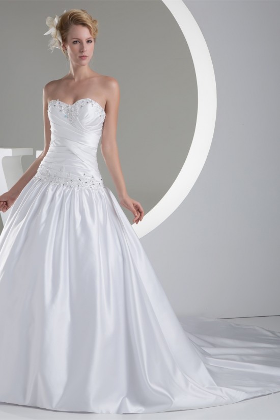 Sweetheart A-Line Sleeveless Satin New Arrival Wedding Dresses 2030472 Sweetheart A-Line Sleeveless Satin New Arrival Wedding Dresses 2030472