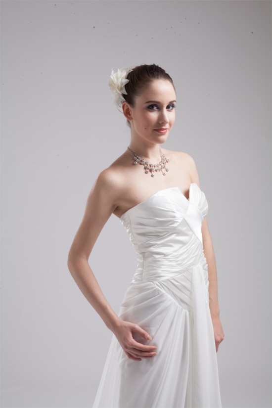 Sweetheart Chiffon Elastic Woven Satin Sleeveless Wedding Dresses 2030475 Sweetheart Chiffon Elastic Woven Satin Sleeveless Wedding Dresses 2030475