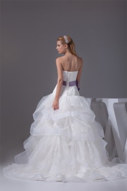 Sweetheart Satin Lace Organza Ball Gown New Arrival Wedding Dresses 2030484