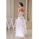 Sweetheart Sleeveless Taffeta Pleated Organza Little White Dresses 2030492 Sweetheart Sleeveless Taffeta Pleated Organza Little White Dresses 2030492