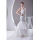 Trumpet/Mermaid Taffeta Ruffled Netting Halter Sleeveless Wedding Dresses 2030497 Trumpet/Mermaid Taffeta Ruffled Netting Halter Sleeveless Wedding Dresses 2030497