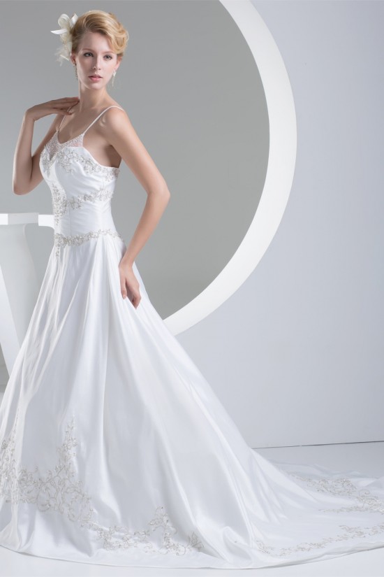 Taffeta Spaghetti Straps A-Line Sleeveless New Arrival Wedding Dresses 2030499 Taffeta Spaghetti Straps A-Line Sleeveless New Arrival Wedding Dresses 2030499